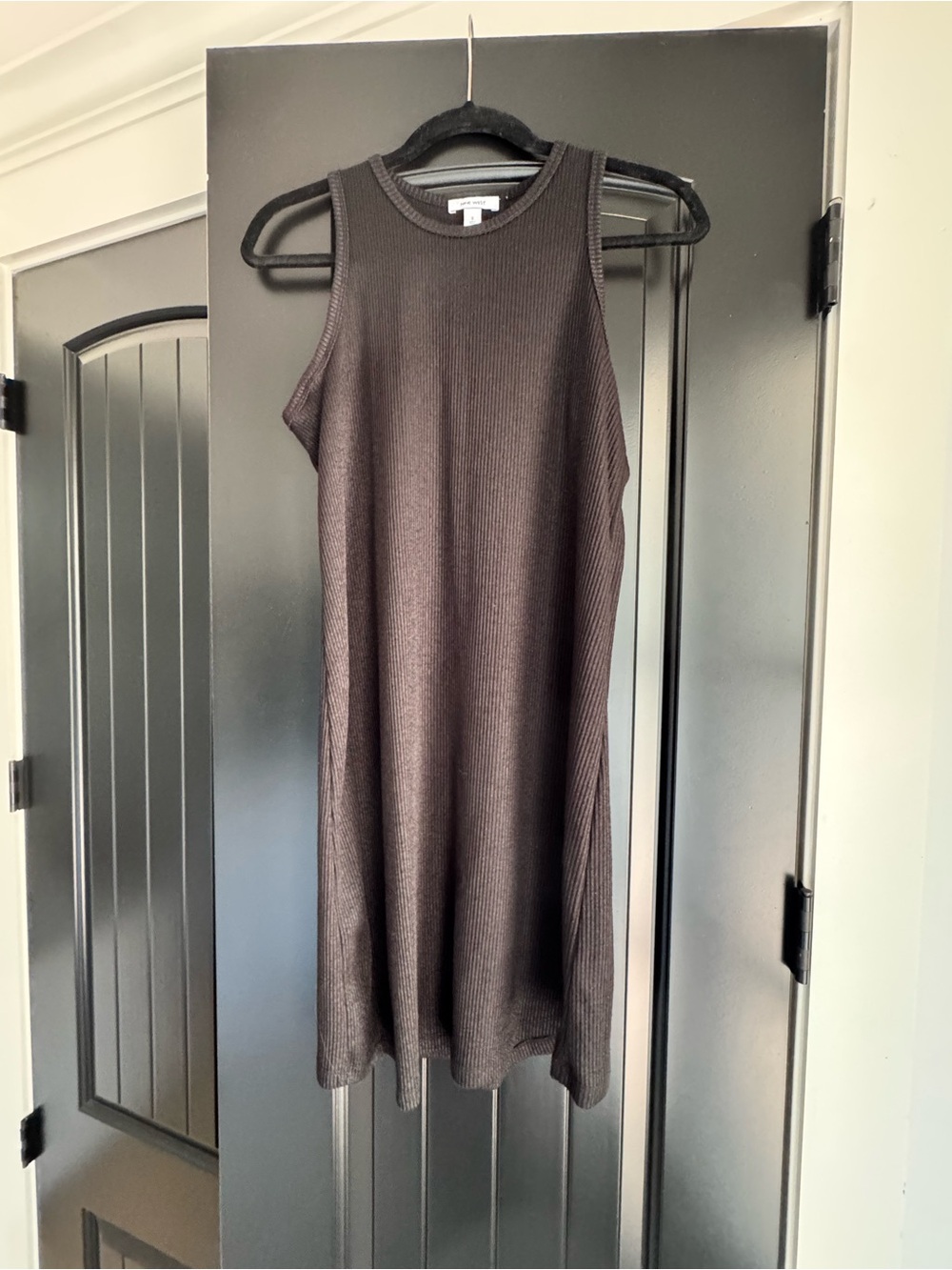 Nine West Sleeveless Ribbed Dress - Black